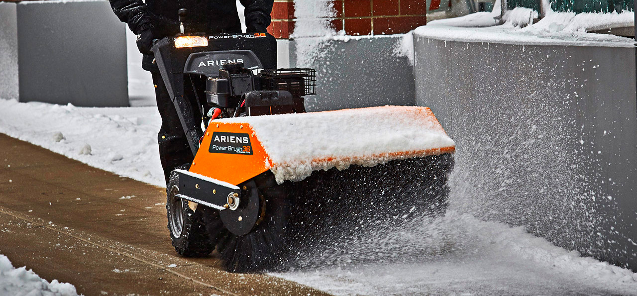 Power Brush on Sidewalk Side View