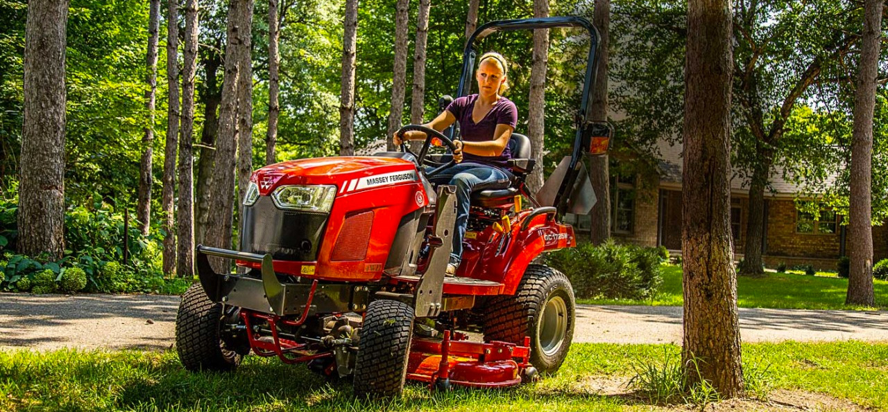 Woman on Massey Ferguson Tractor